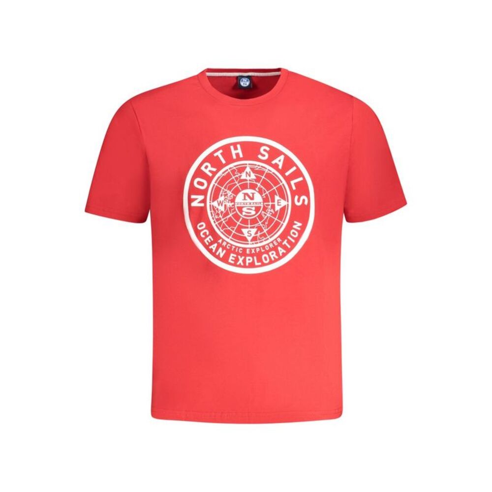 North Sails Red Cotton Men Men's T-Shirt
